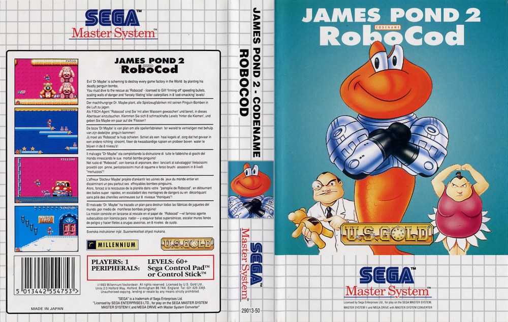James Pond 2 Robocod Sur Sega Master System (PAL) - Version Kixx - Bon état